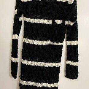 Striped Black and White Women's Sweater